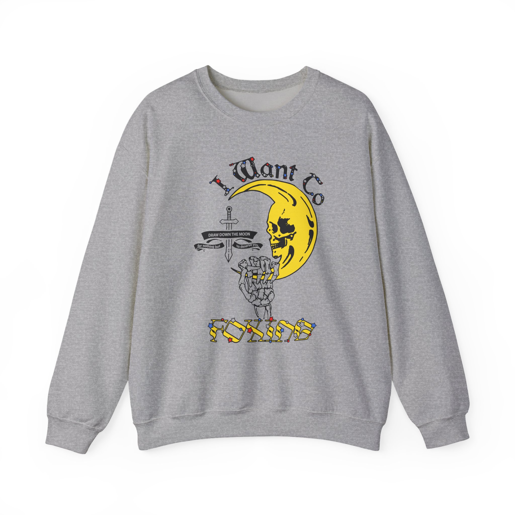 Foxing Draw Down Unisex Heavy Blendâ„¢ Crewneck Sweatshirt