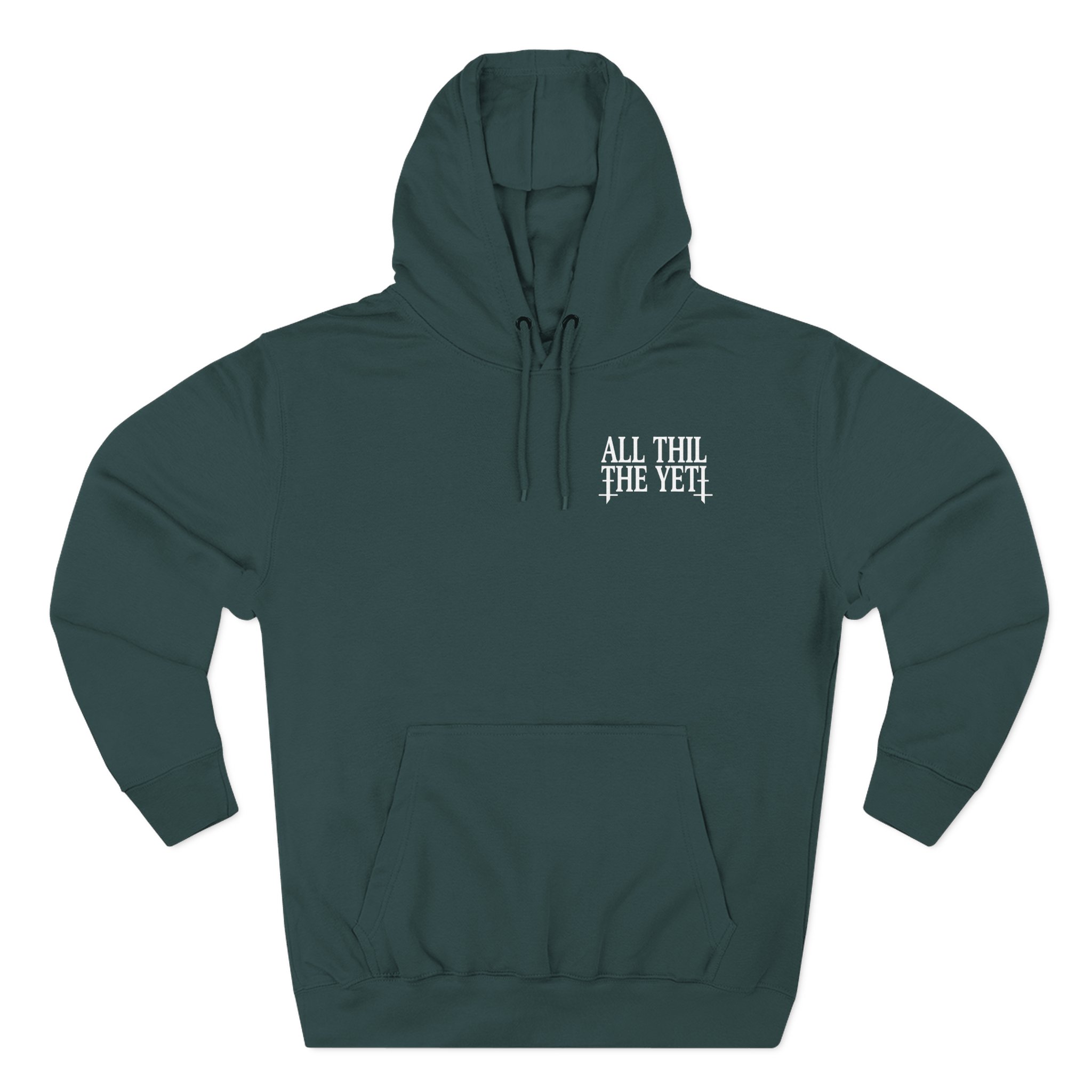 All Hail the Yeti Logo Three-Panel Fleece Hoodie