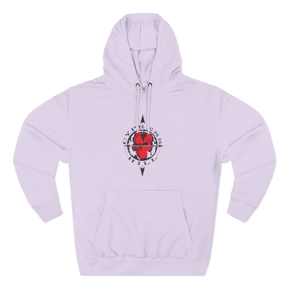 Cypress Hill Crazy Insane OG Skull N Compass Three-Panel Fleece Hoodie