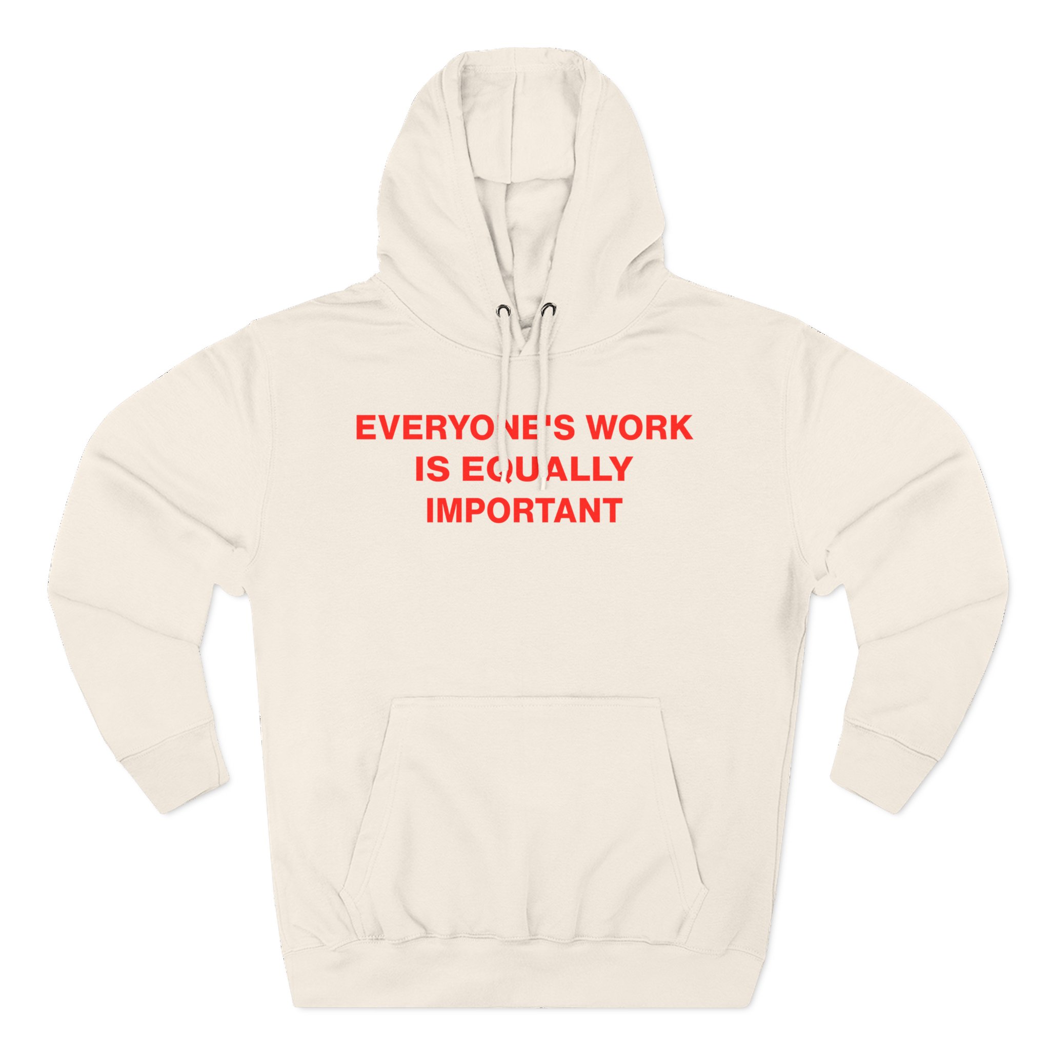 Jenny Holzer Everyone's Work is Equally Important Three-Panel Fleece Hoodie