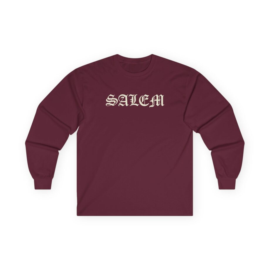 Salem Old English Unisex Ultra Cotton Long Sleeve Tee