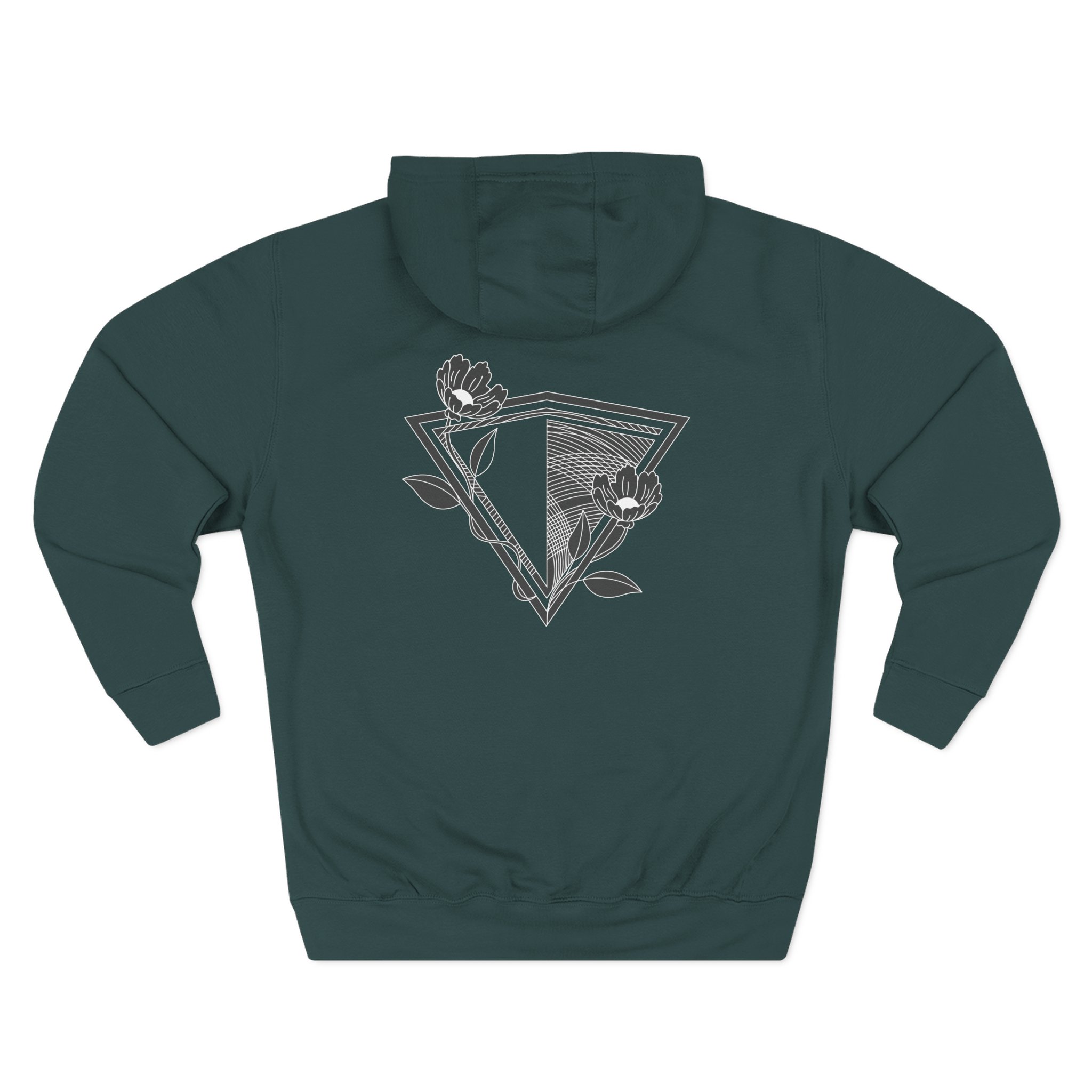 Inzo Flowers in My Heart Three-Panel Fleece Hoodie