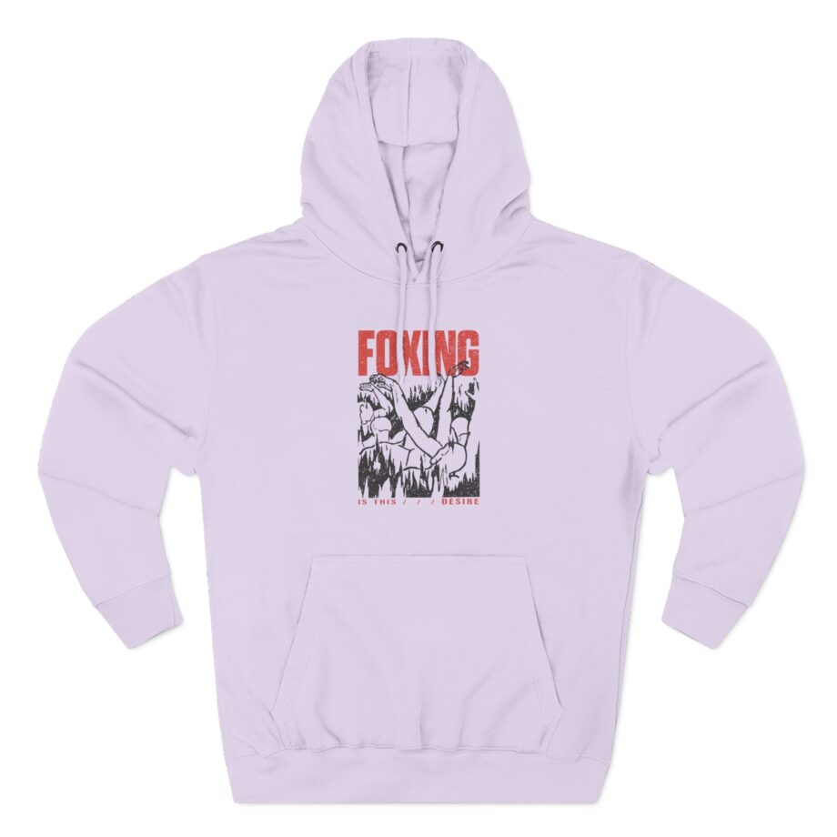 Foxing Inverted Burn Three-Panel Fleece Hoodie