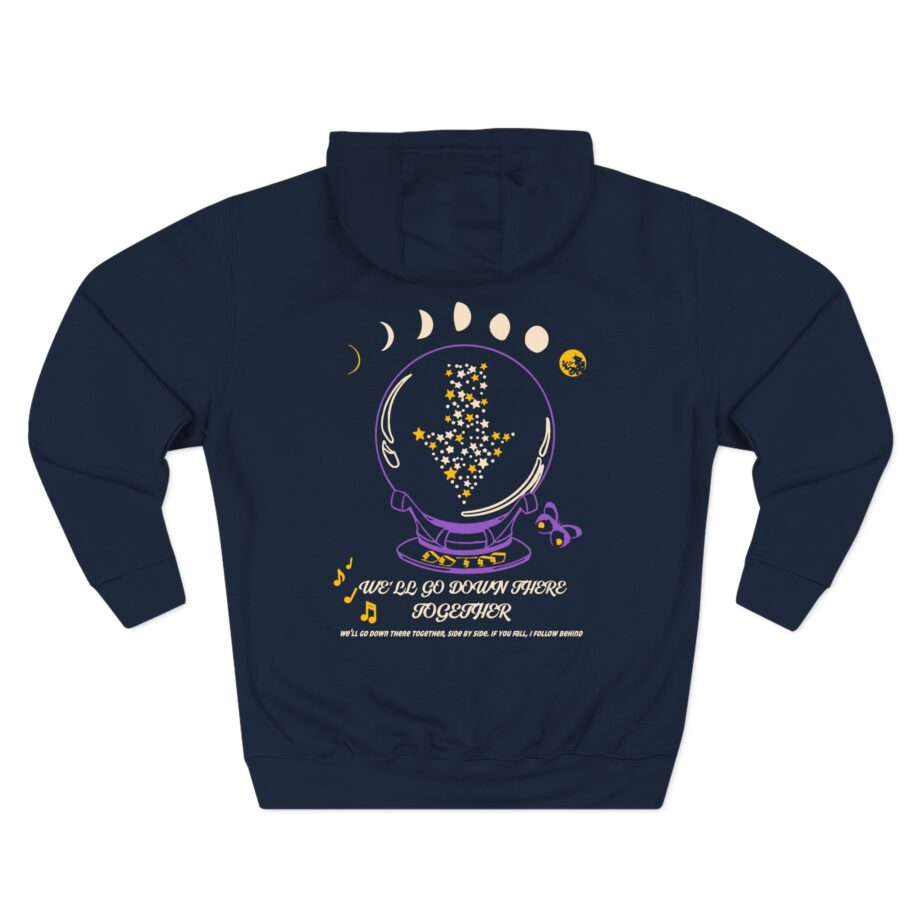 Foxing Crystal Ball Three-Panel Fleece Hoodie