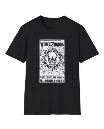 White Zombie Cbgb Poster Unisex Softstyle T-Shirt