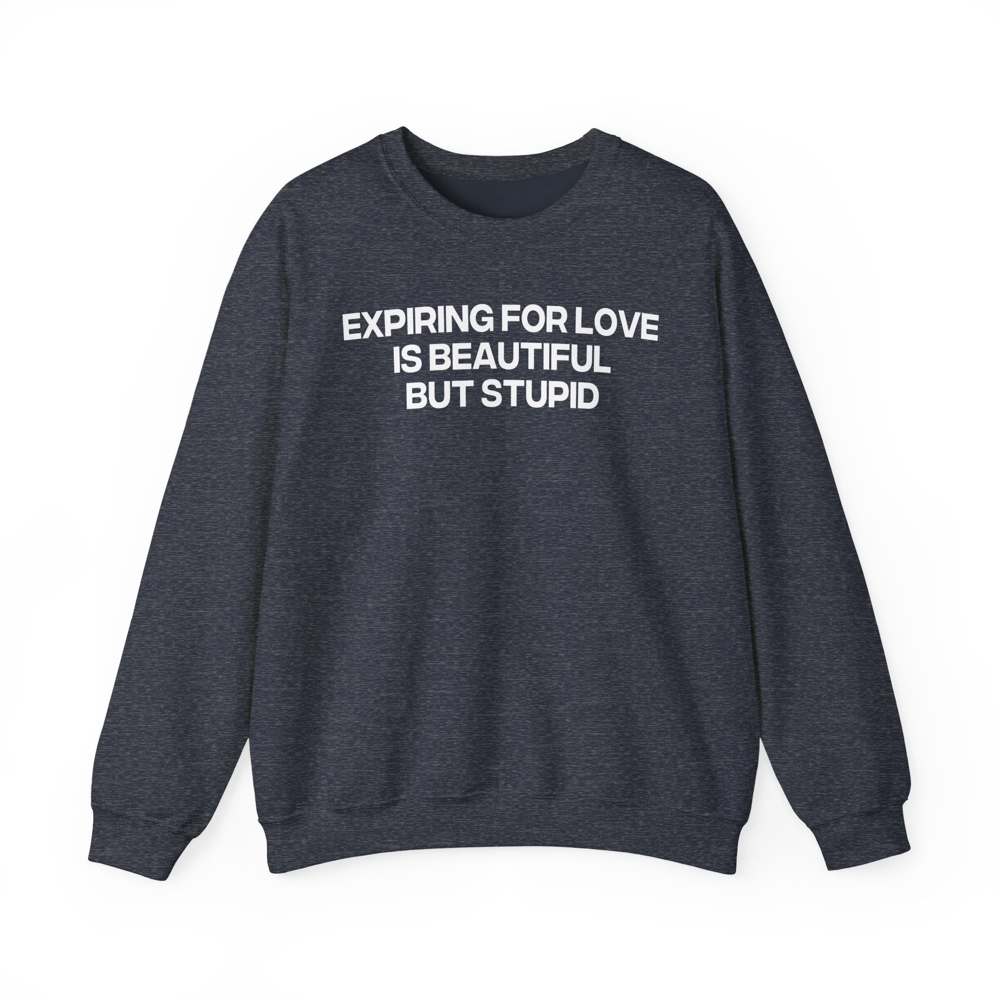 Jenny Holzer Expiring for Love is Beautiful but Stupid Unisex Heavy Blendâ„¢ Crewneck Sweatshirt
