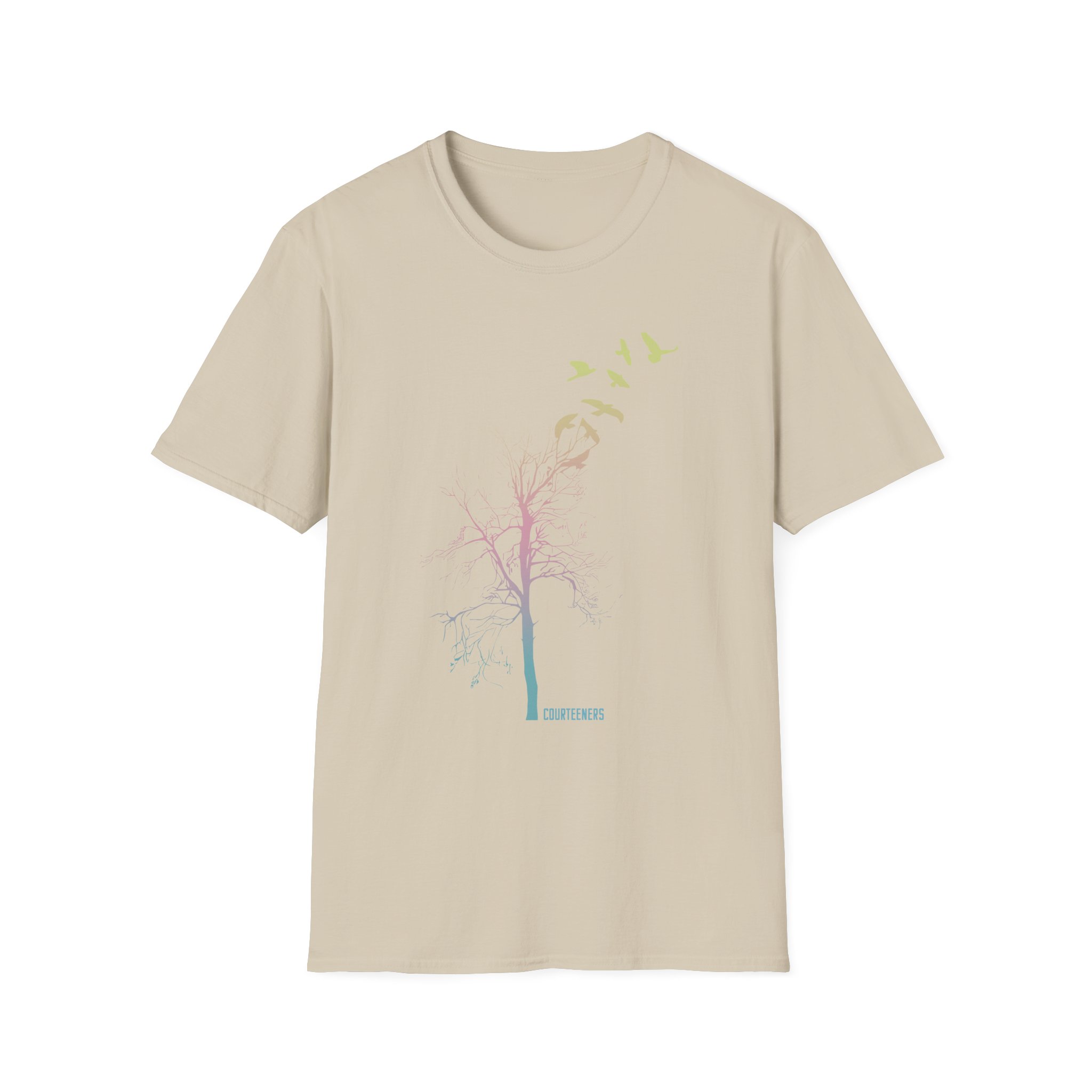 Courteeners Pastel Ombre Tree Unisex Softstyle T-Shirt
