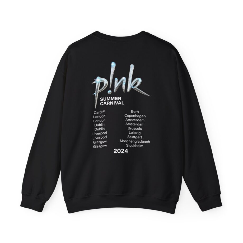 P!nk Split Tie Dye Unisex Heavy Blend™ Crewneck Sweatshirt