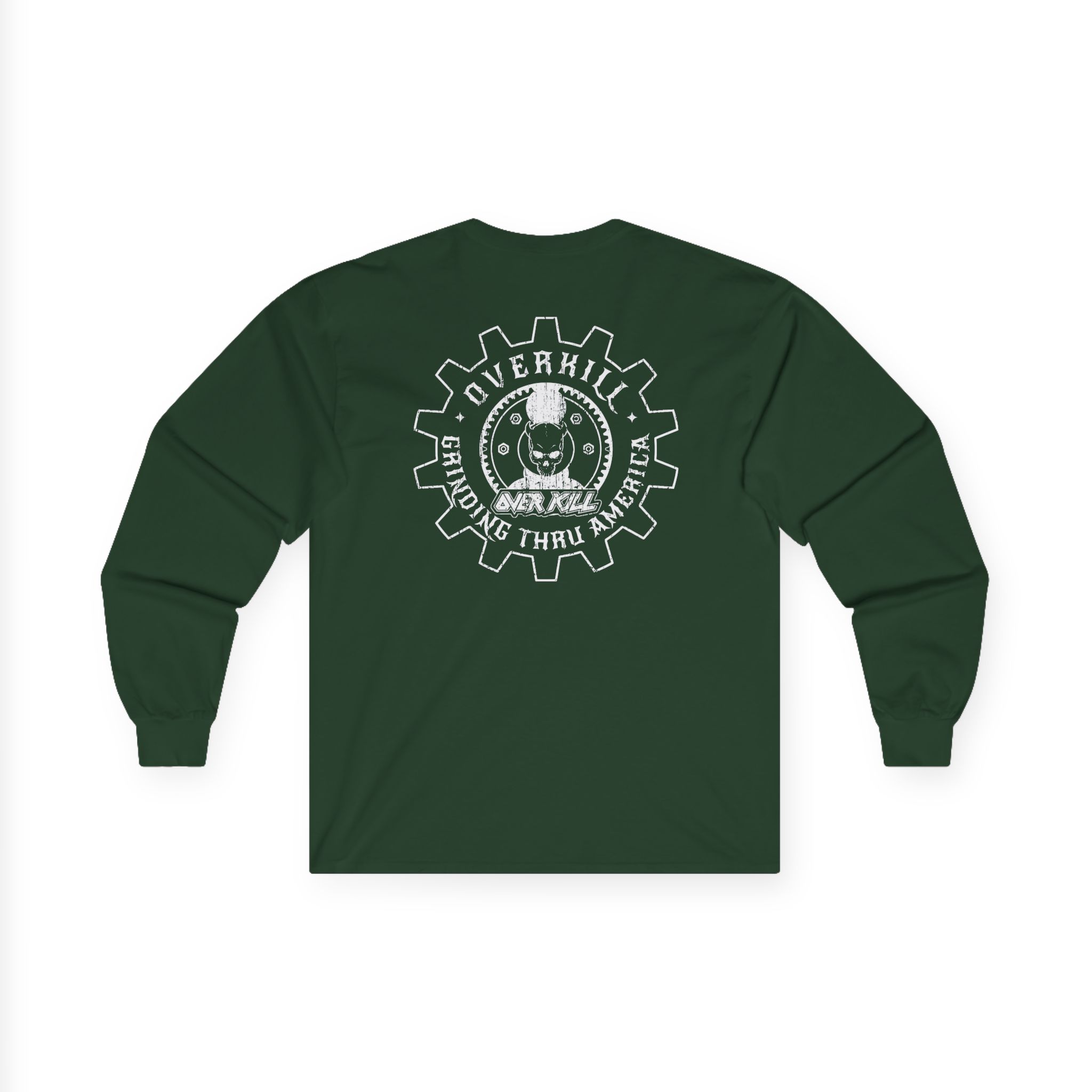 Overkill Embroidered Gear Logo Unisex Ultra Cotton Long Sleeve Tee