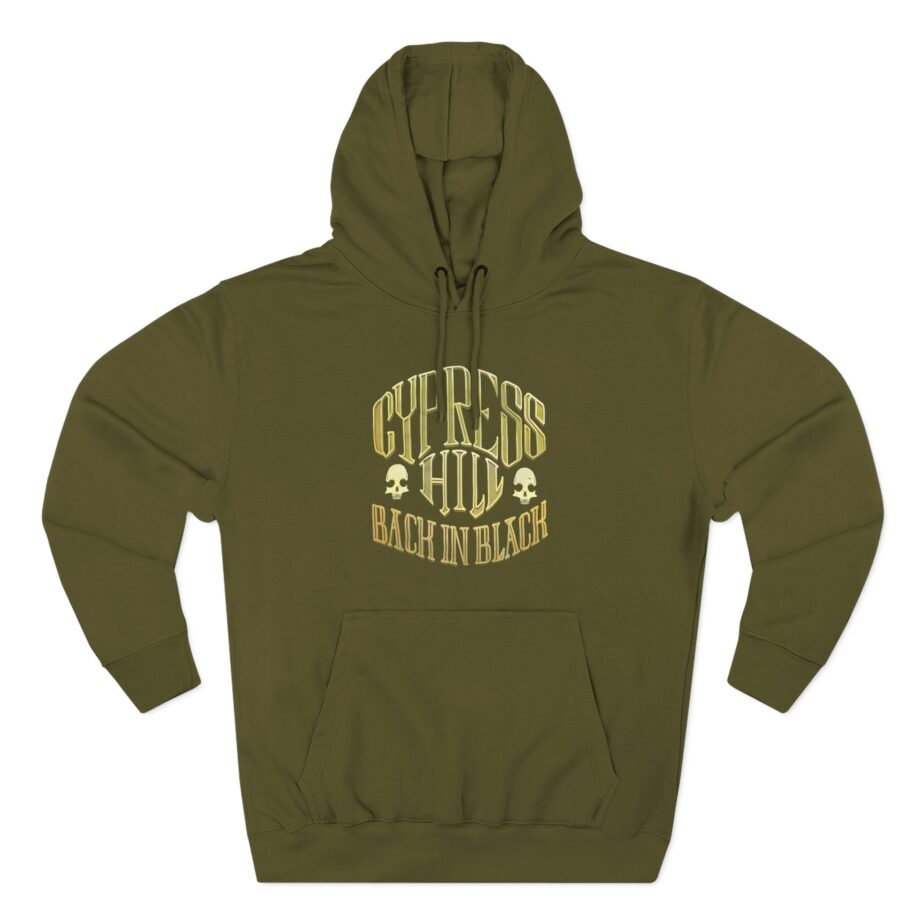 Cypress Hill Back In Black Three-Panel Fleece Hoodie
