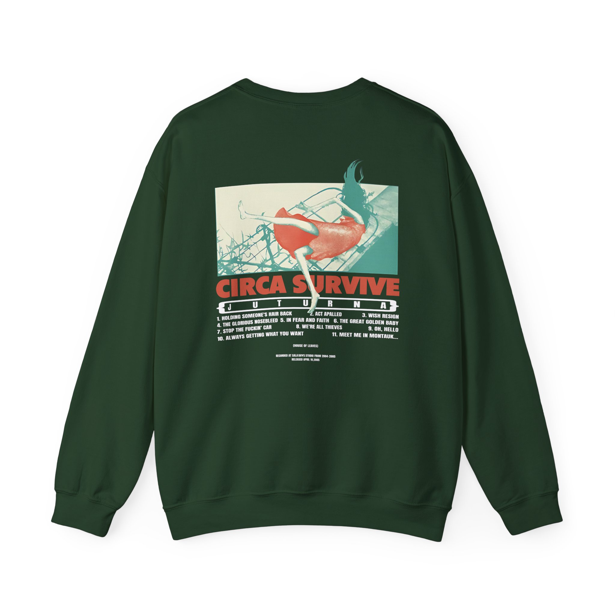 Circa Survive Juturna Tracklist Unisex Heavy Blendâ„¢ Crewneck Sweatshirt