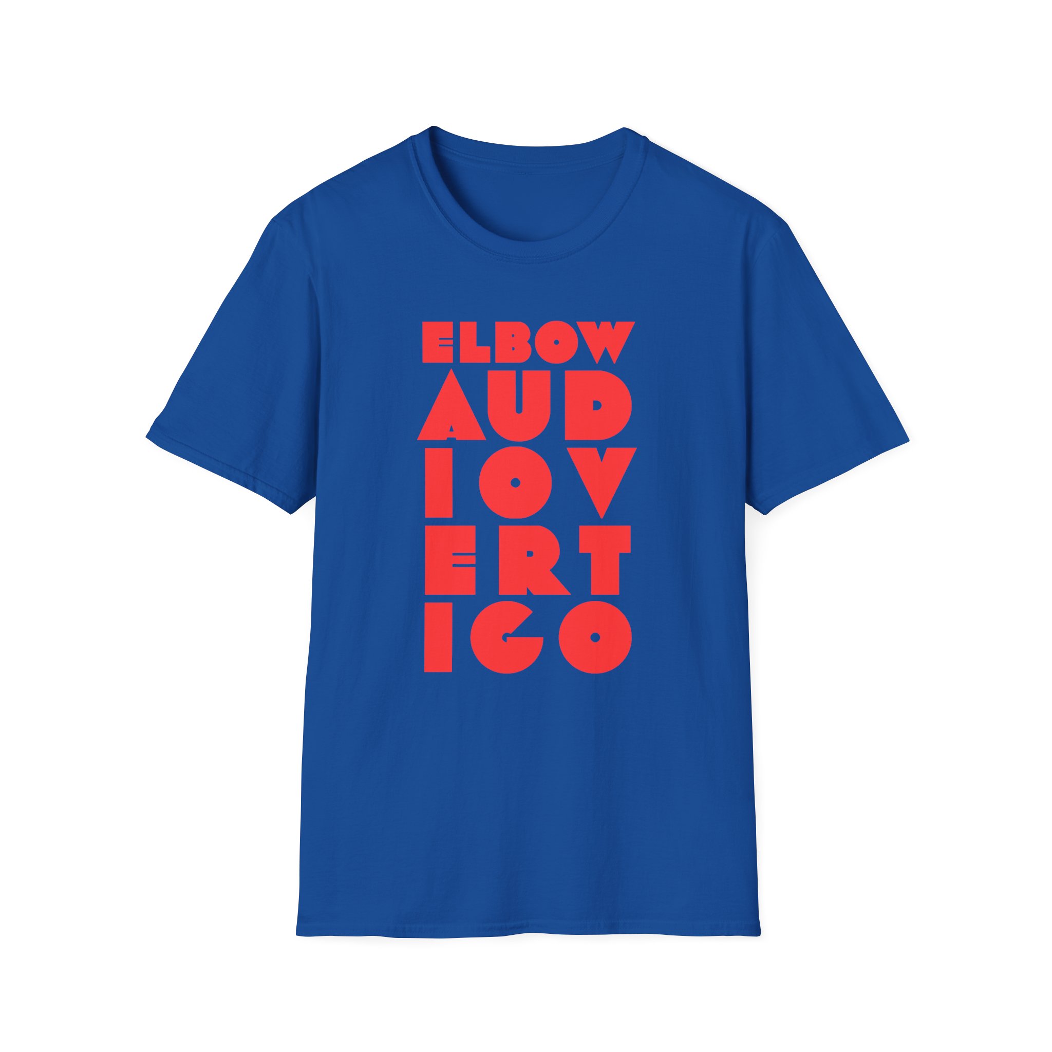 Elbow Audio Vertigo Stacked Logo Unisex Softstyle T-Shirt