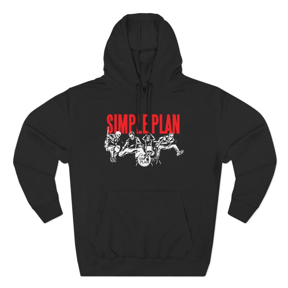 Simple Plan Live Skeleton Three-Panel Fleece Hoodie
