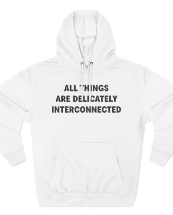 Jenny Holzer All Things Are Delicately Interconnected Three-Panel Fleece Hoodie