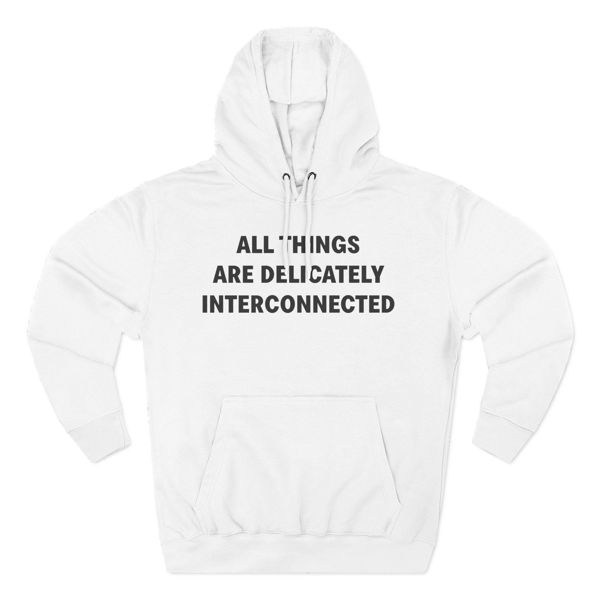 Jenny Holzer All Things Are Delicately Interconnected Three-Panel Fleece Hoodie