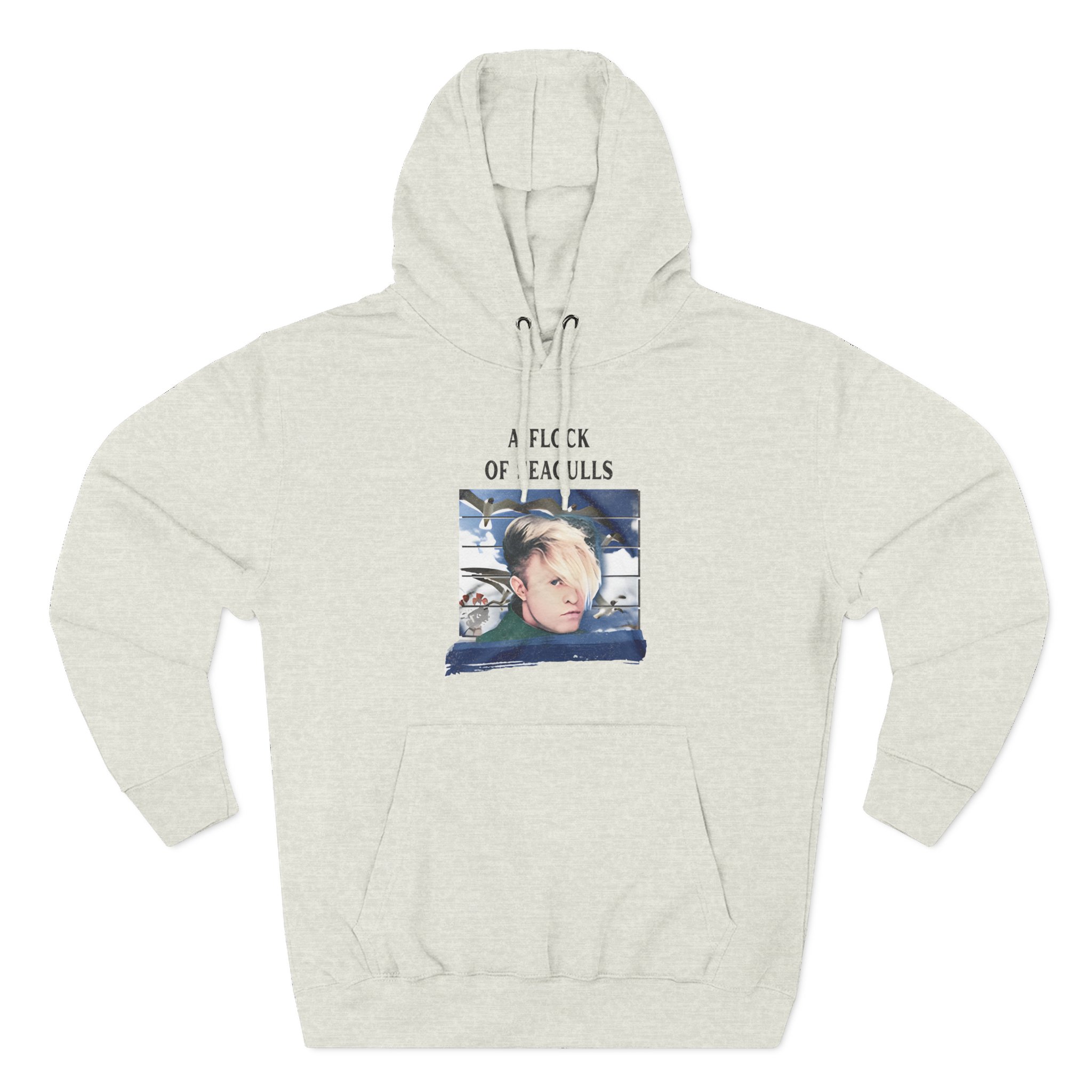 A Flock of Seagulls Birds in Flight Three-Panel Fleece Hoodie