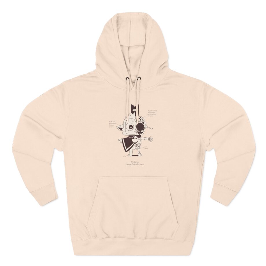 Cult of the Lamb Anatomy of the Lamb Three-Panel Fleece Hoodie