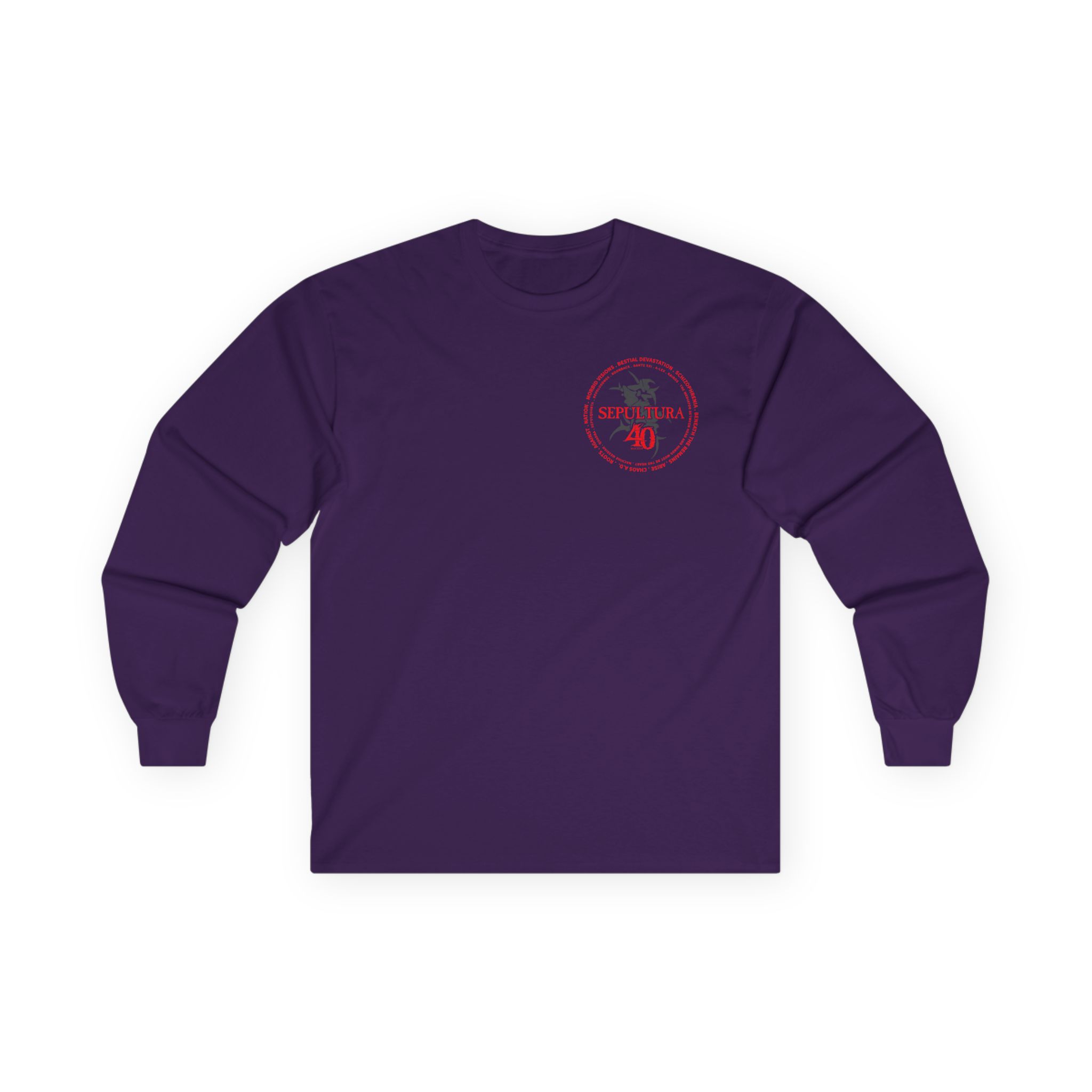 Sepultura 40th Anniversary Soccer Unisex Ultra Cotton Long Sleeve Tee