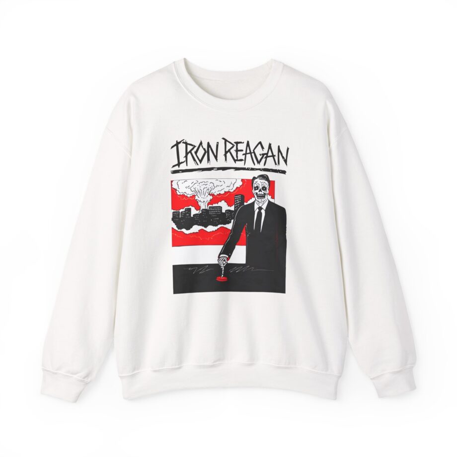 Iron Reagan Finger On The Button Unisex Heavy Blend™ Crewneck Sweatshirt