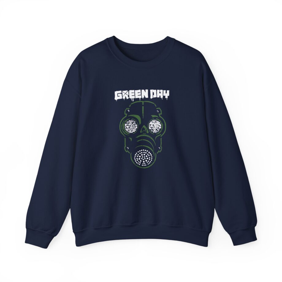 Green Day Gas Mask Long Unisex Heavy Blend™ Crewneck Sweatshirt