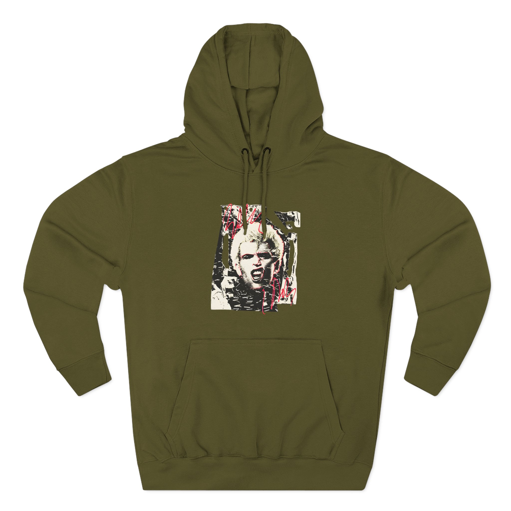 Billy Idol Shattered Photo Three-Panel Fleece Hoodie