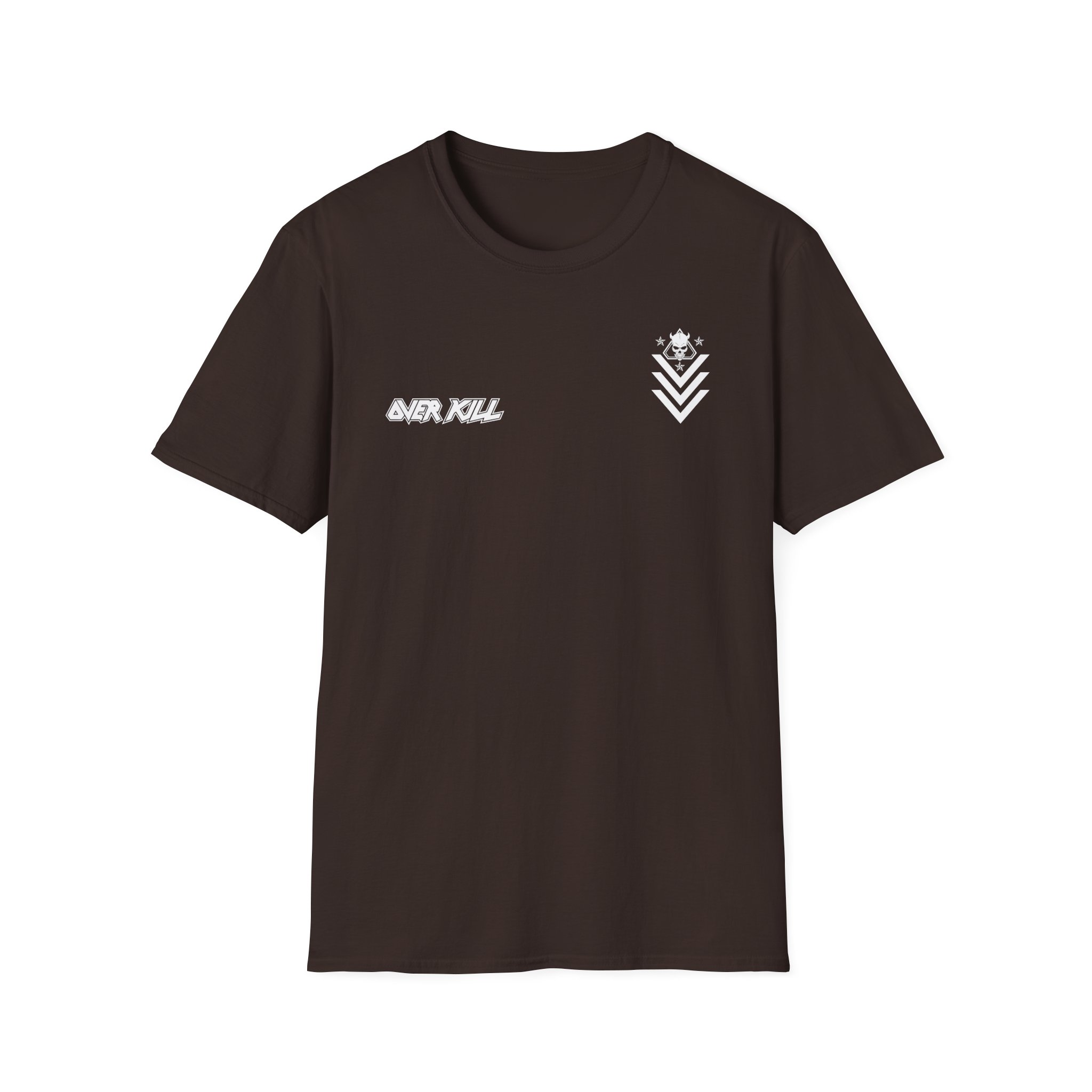 Overkill Logo Badge Skull Work Unisex Softstyle T-Shirt