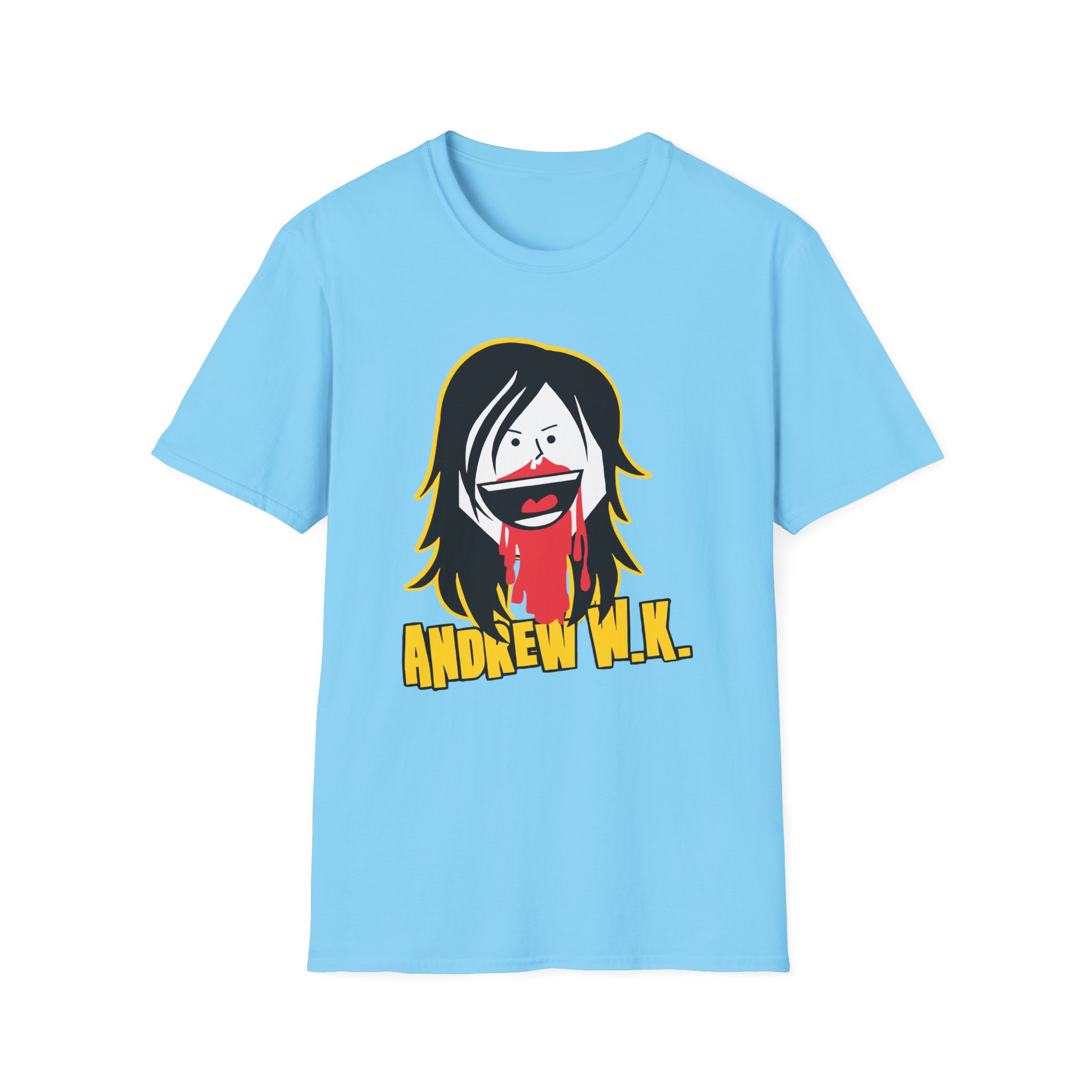 Andrew Wk Cartoon Bloody Nose Unisex Softstyle T-Shirt
