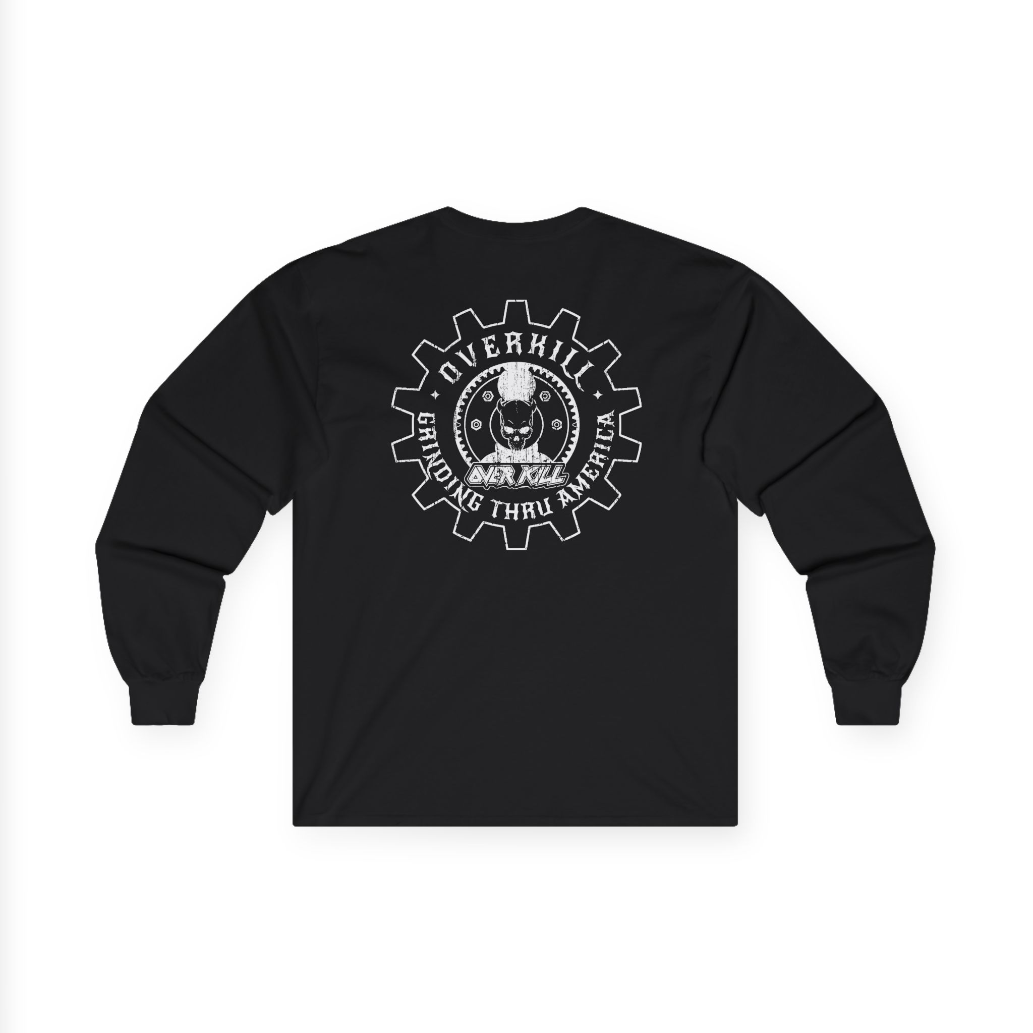 Overkill Embroidered Gear Logo Unisex Ultra Cotton Long Sleeve Tee
