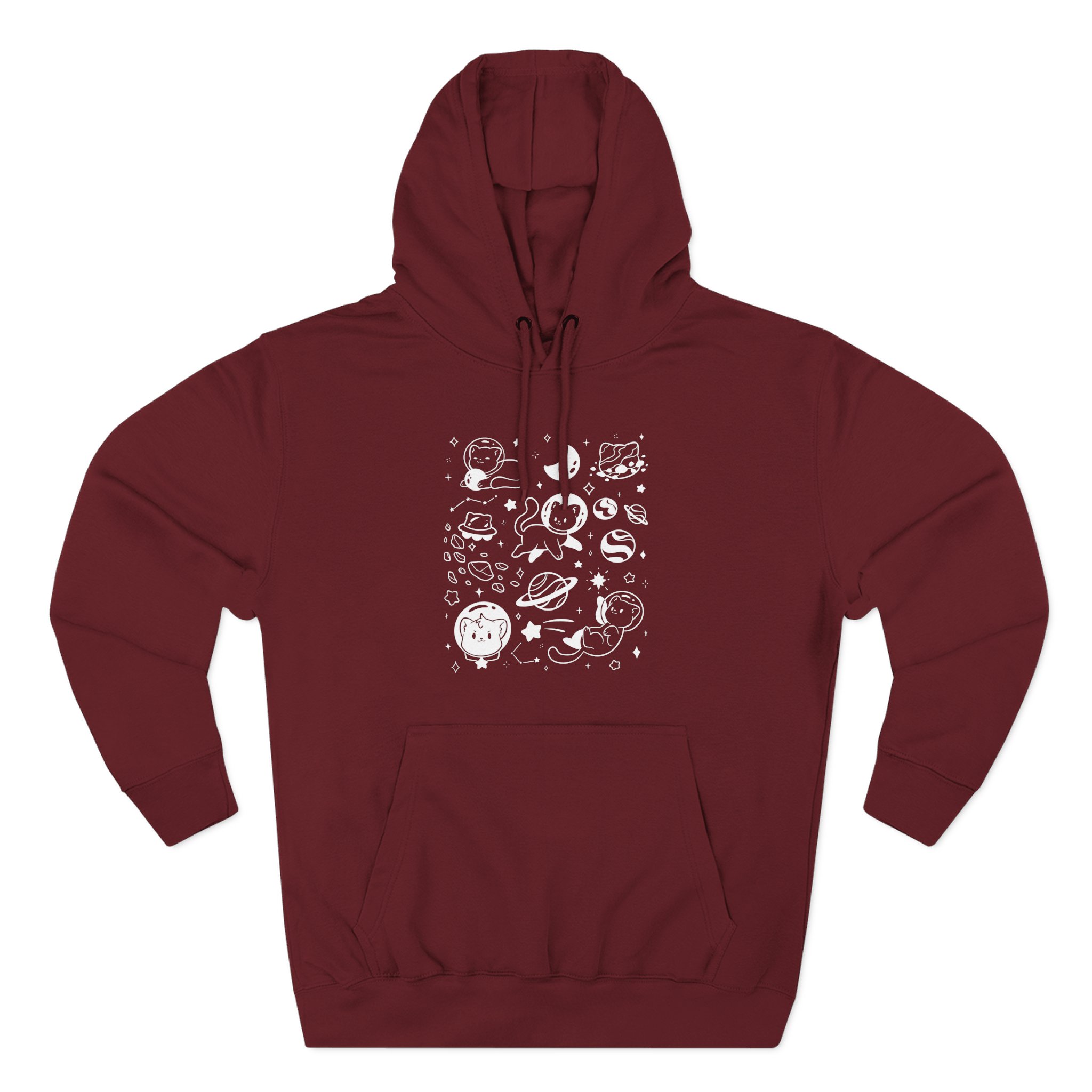 Shubble Space Cats Three-Panel Fleece Hoodie