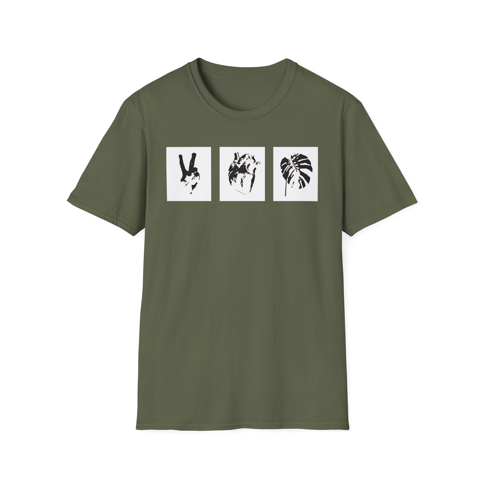 Mumbo Jumbo Peace, Love and Heavy Metal Unisex Softstyle T-Shirt