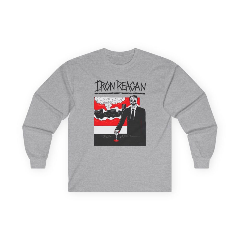 Iron Reagan Finger On The Button Unisex Ultra Cotton Long Sleeve Tee