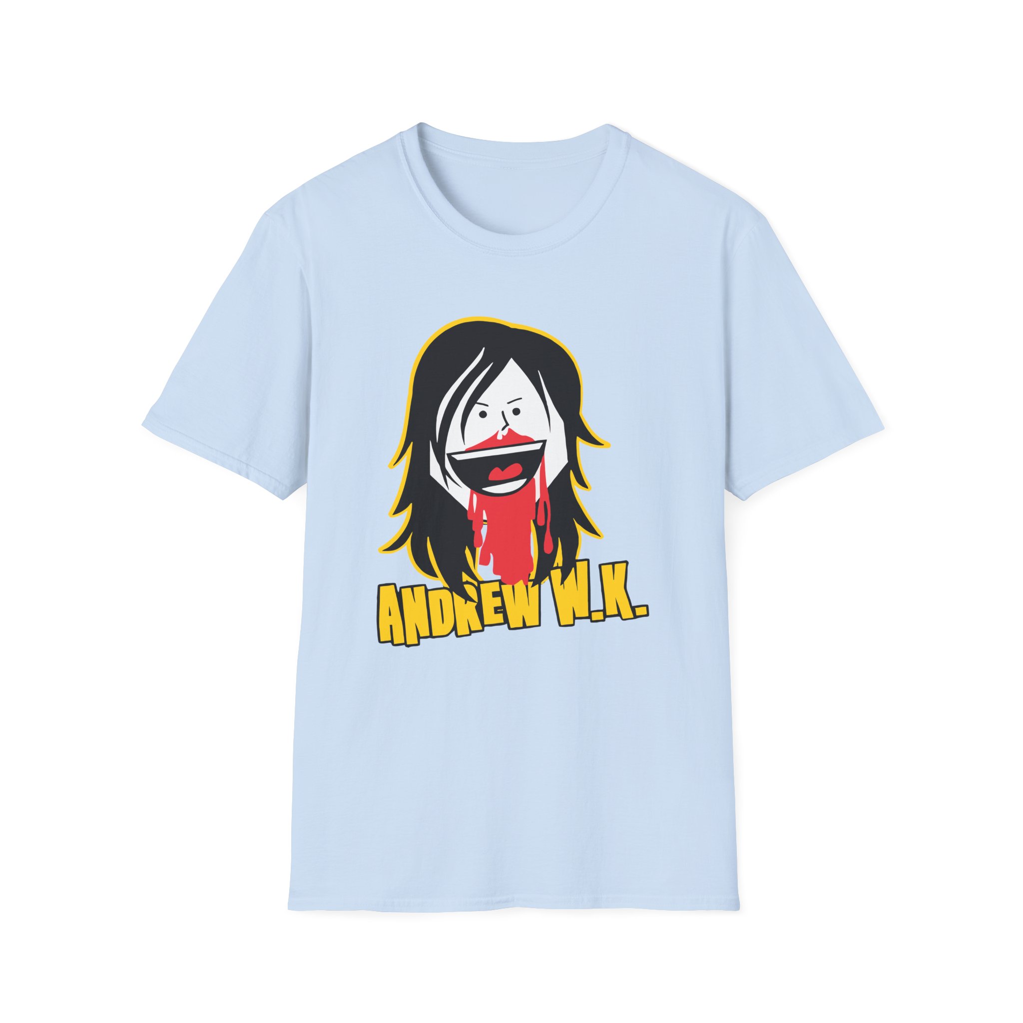 Andrew Wk Cartoon Bloody Nose Unisex Softstyle T-Shirt