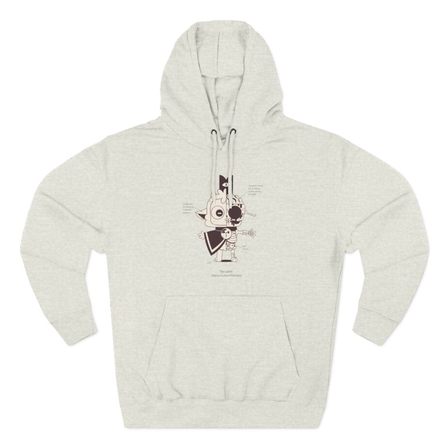 Cult of the Lamb Anatomy of the Lamb Three-Panel Fleece Hoodie