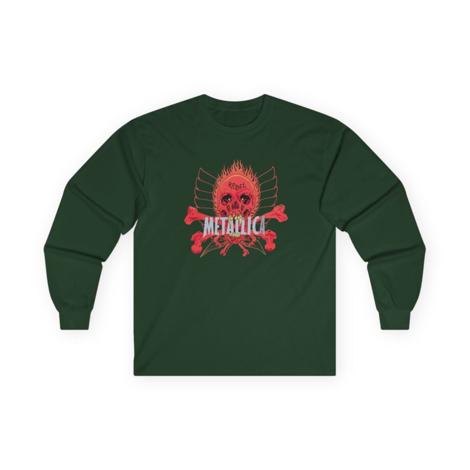 Fede Vigevani Vintage 90s Metallica Pushead Rebel Skull Unisex Ultra Cotton Long Sleeve Tee