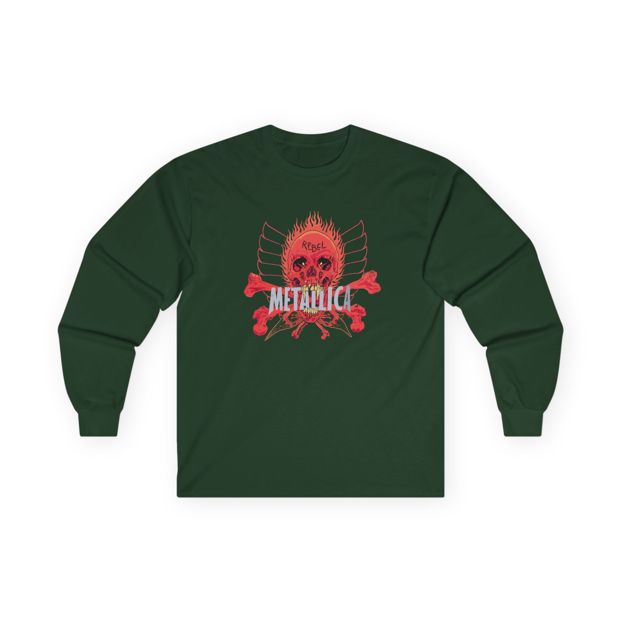 Fede Vigevani Vintage 90s Metallica Pushead Rebel Skull Unisex Ultra Cotton Long Sleeve Tee