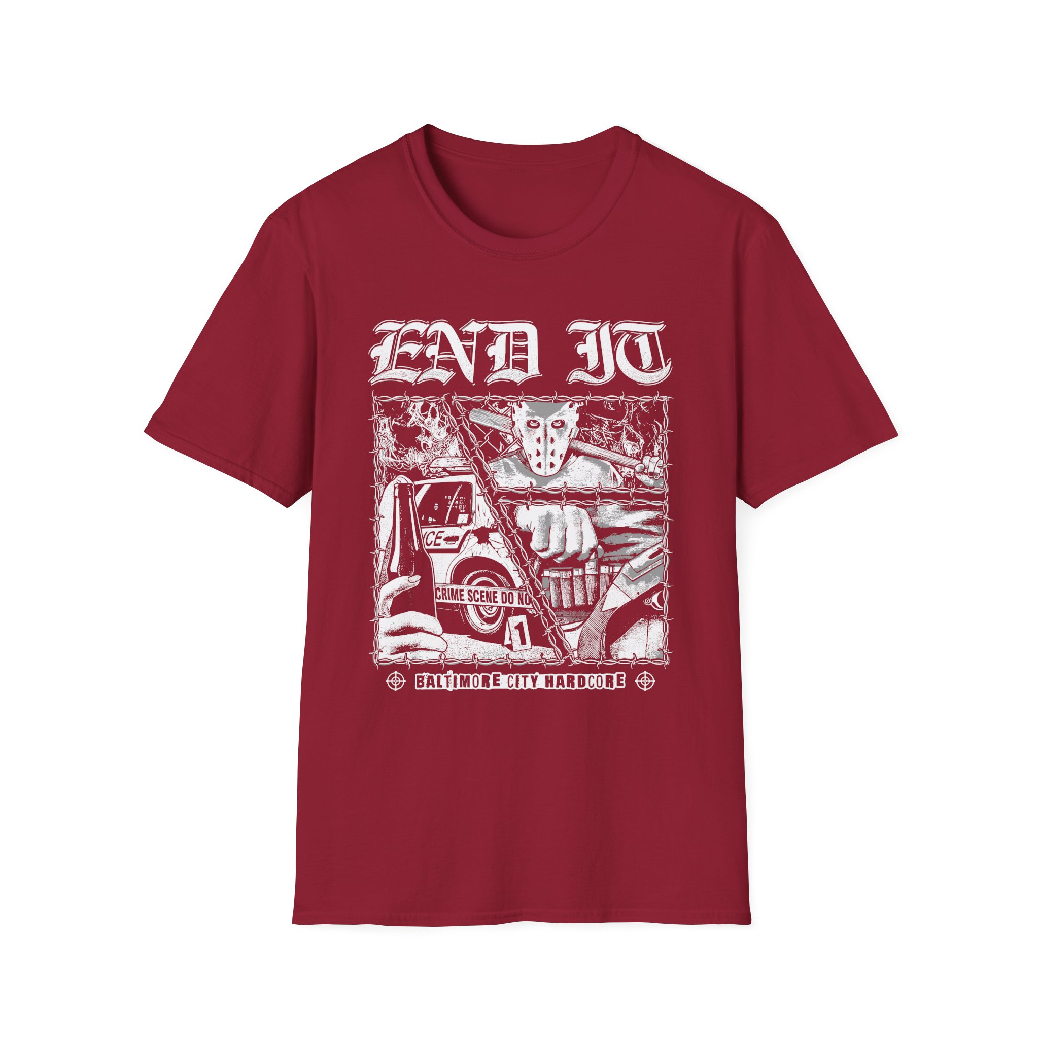 End It Crime Scene Unisex Softstyle T-Shirt