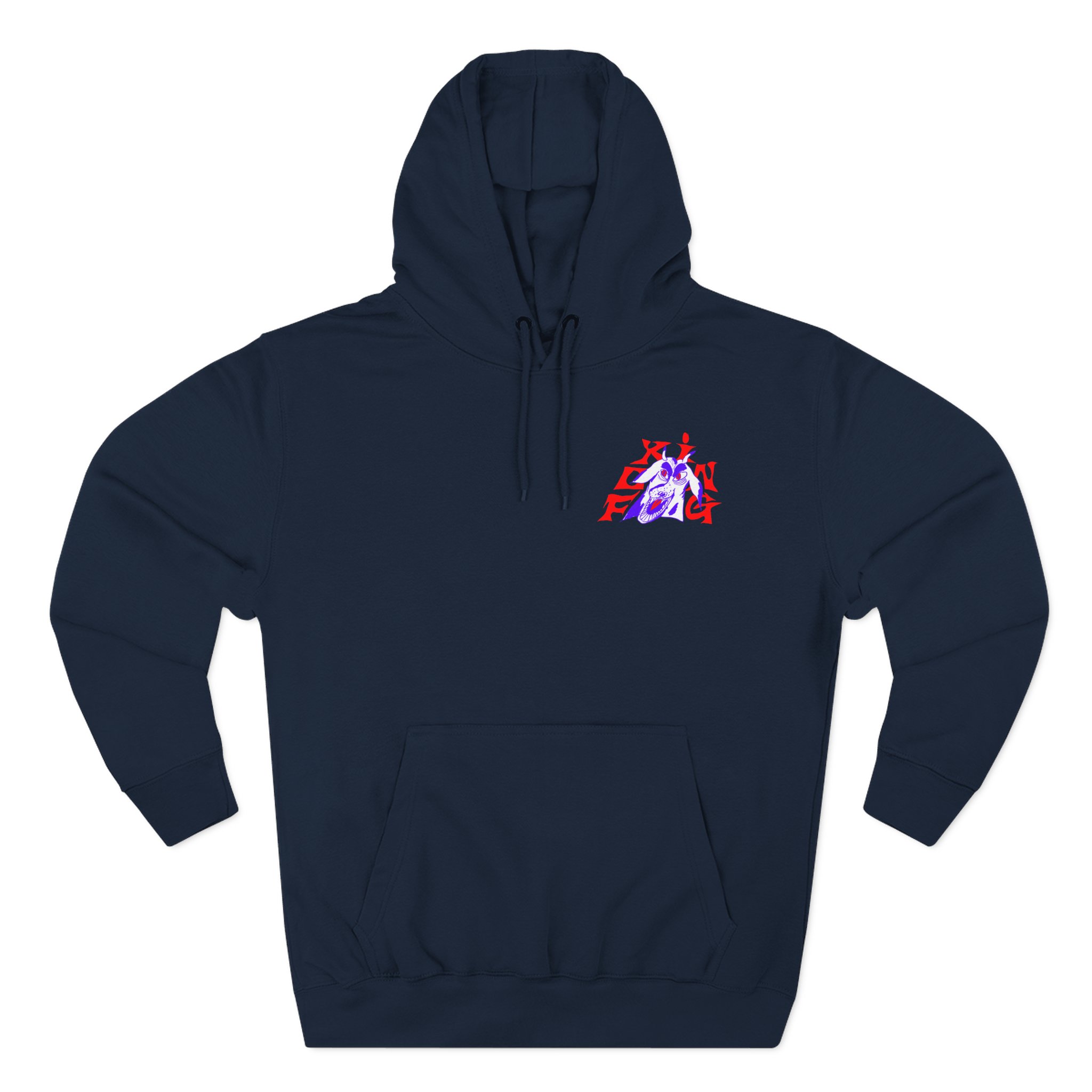 Foxing Devil Dogs Three-Panel Fleece Hoodie