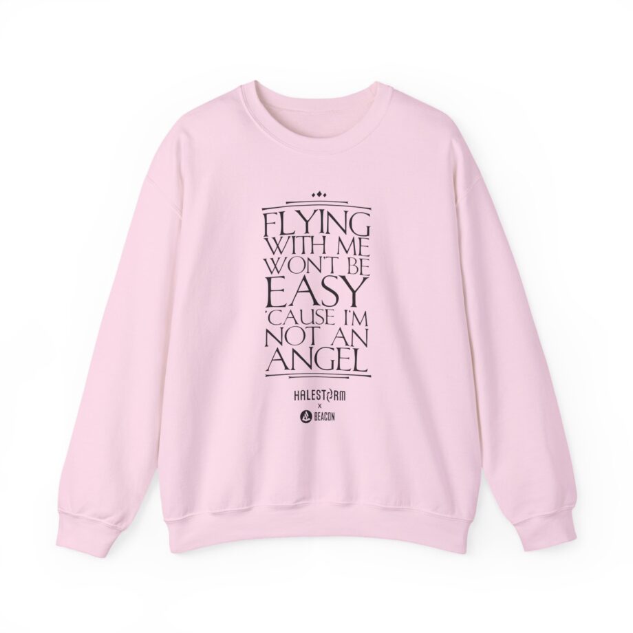 Halestorm Flying With Me Won't Be Easy 'cause I'm Not an Angel Unisex Heavy Blend™ Crewneck Sweatshirt
