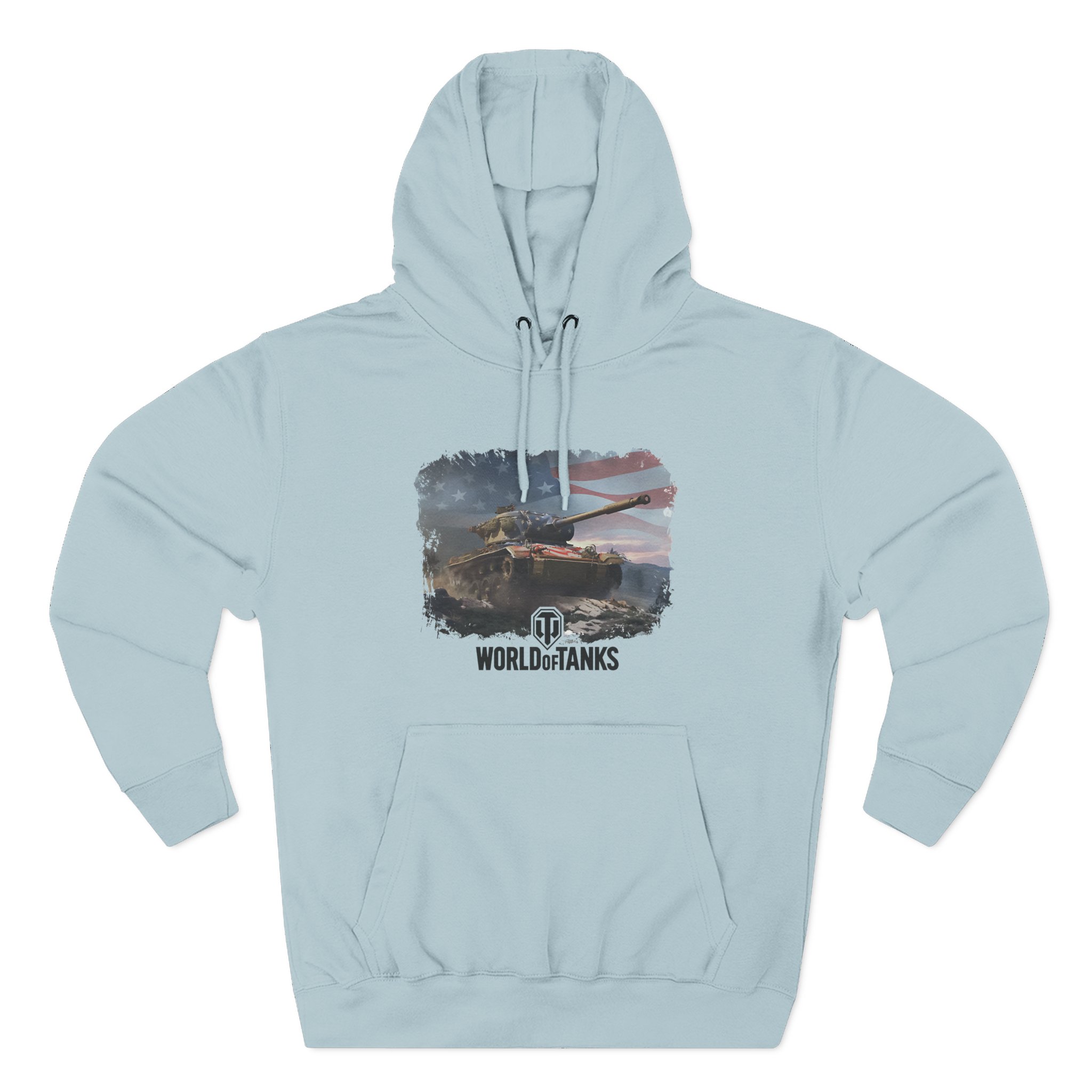 World of Tank Wot July 4th T78 Three-Panel Fleece Hoodie