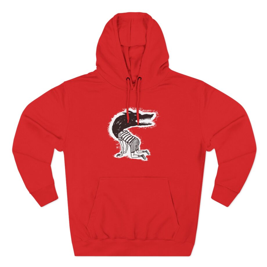 Fireworks Wolf Kid Three-Panel Fleece Hoodie