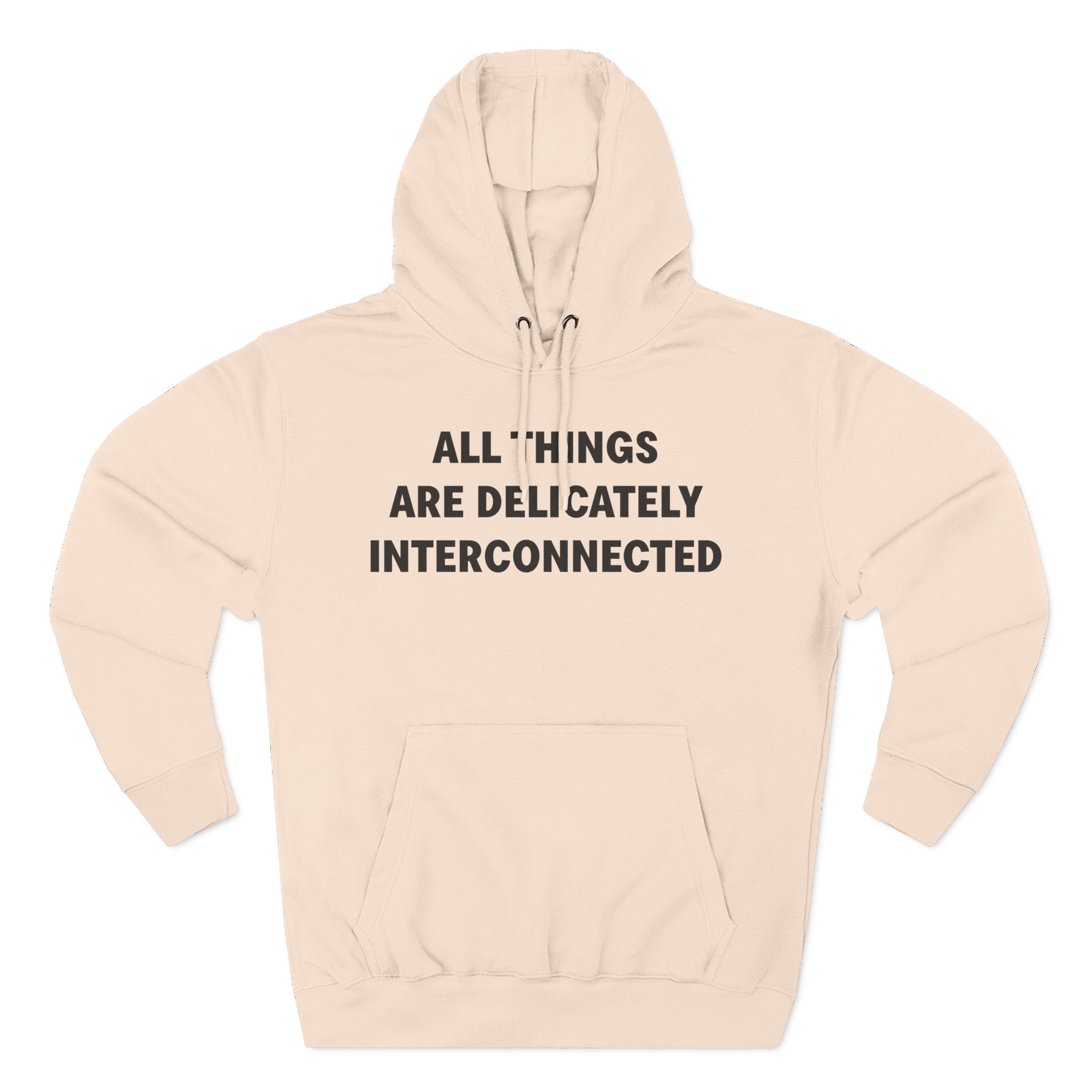 Jenny Holzer All Things Are Delicately Interconnected Three-Panel Fleece Hoodie