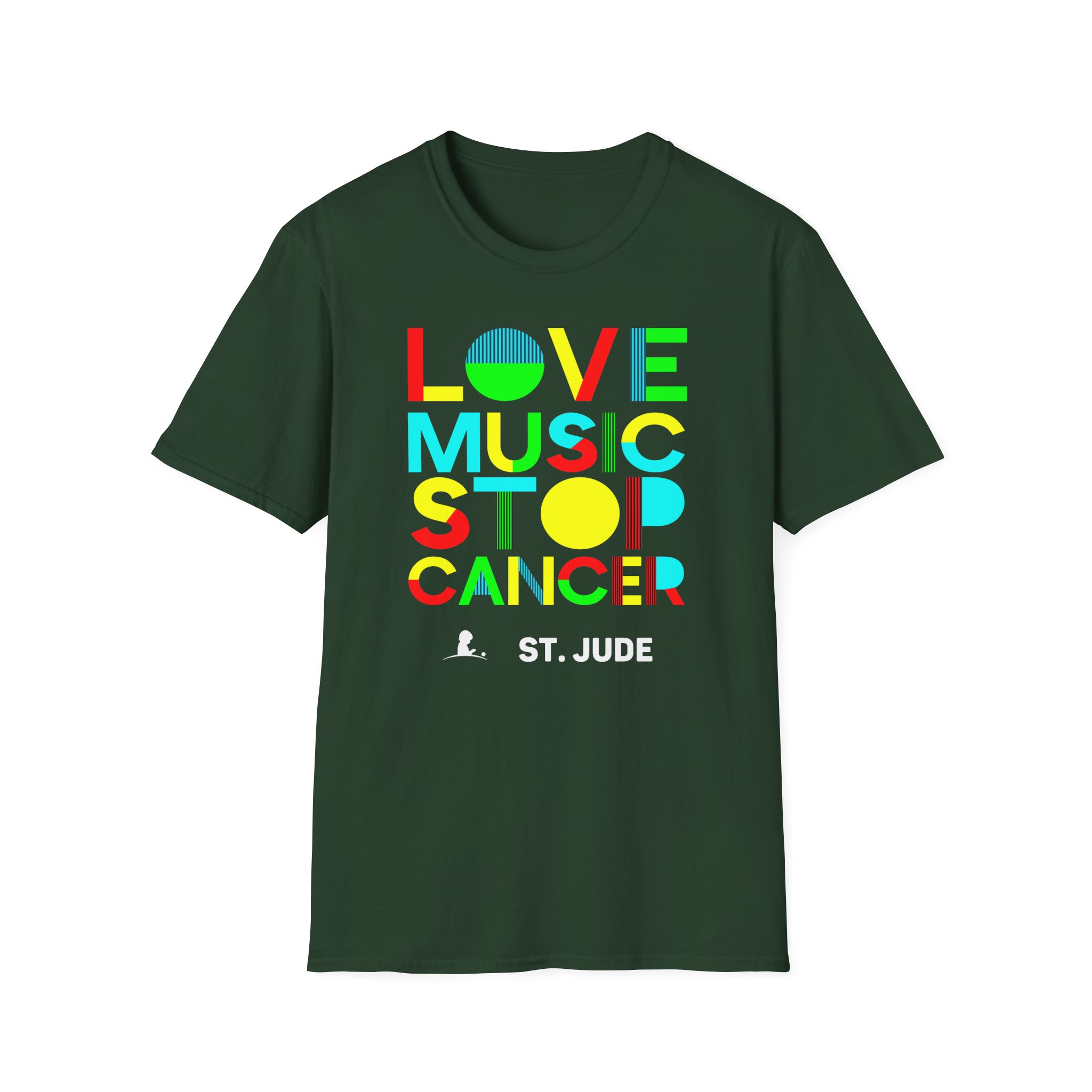 Liquid Stranger Love Music Stop Cancer Unisex Softstyle T-Shirt