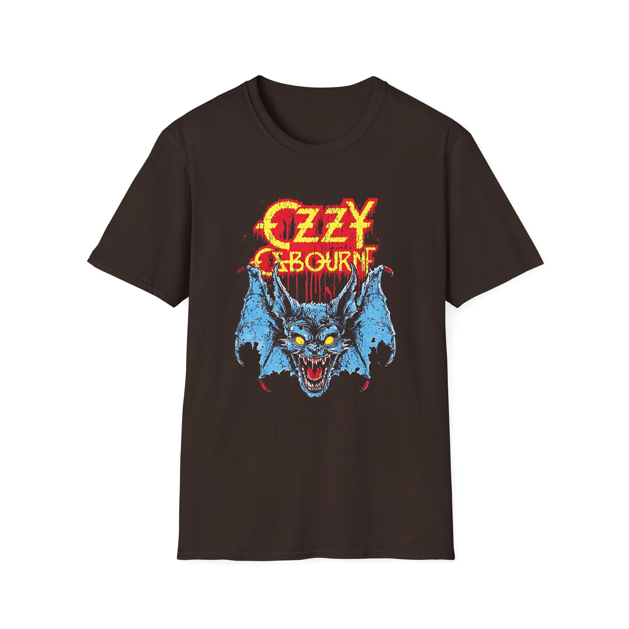 Ozzy Osbourne Glowing Eyes Bat Unisex Softstyle T-Shirt