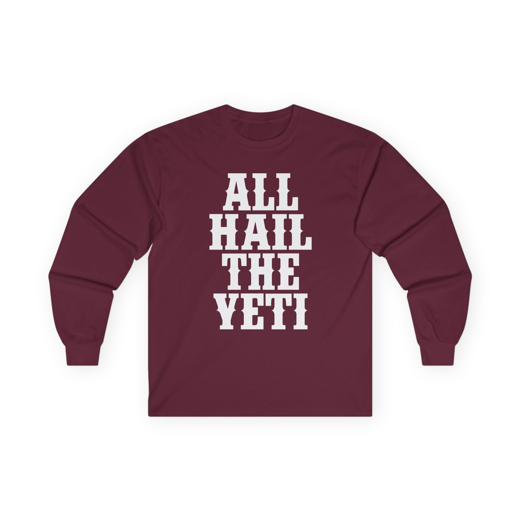 All Hail the Yeti Logo Unisex Ultra Cotton Long Sleeve Tee