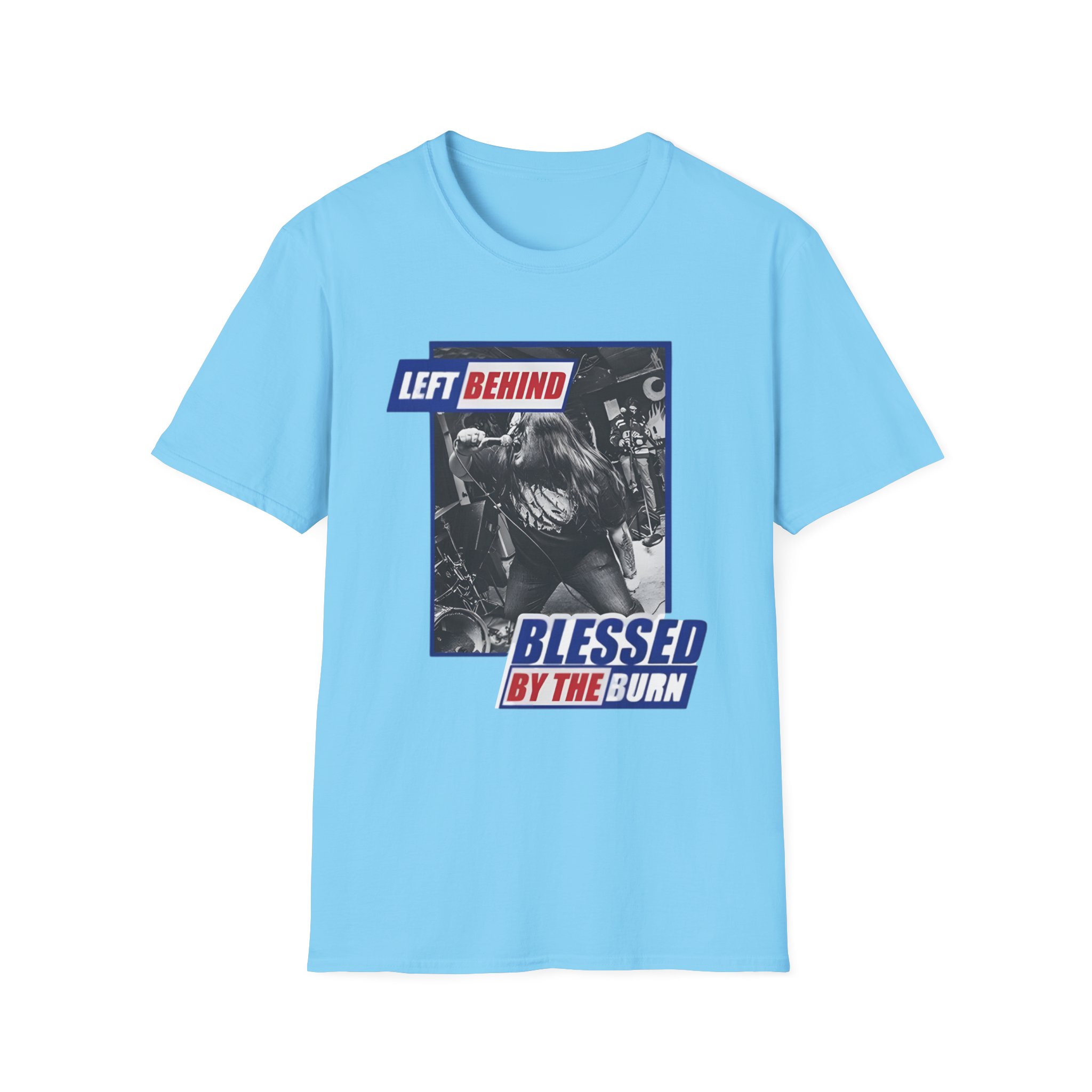 Left Behind Blessed By The Burn Unisex Softstyle T-Shirt