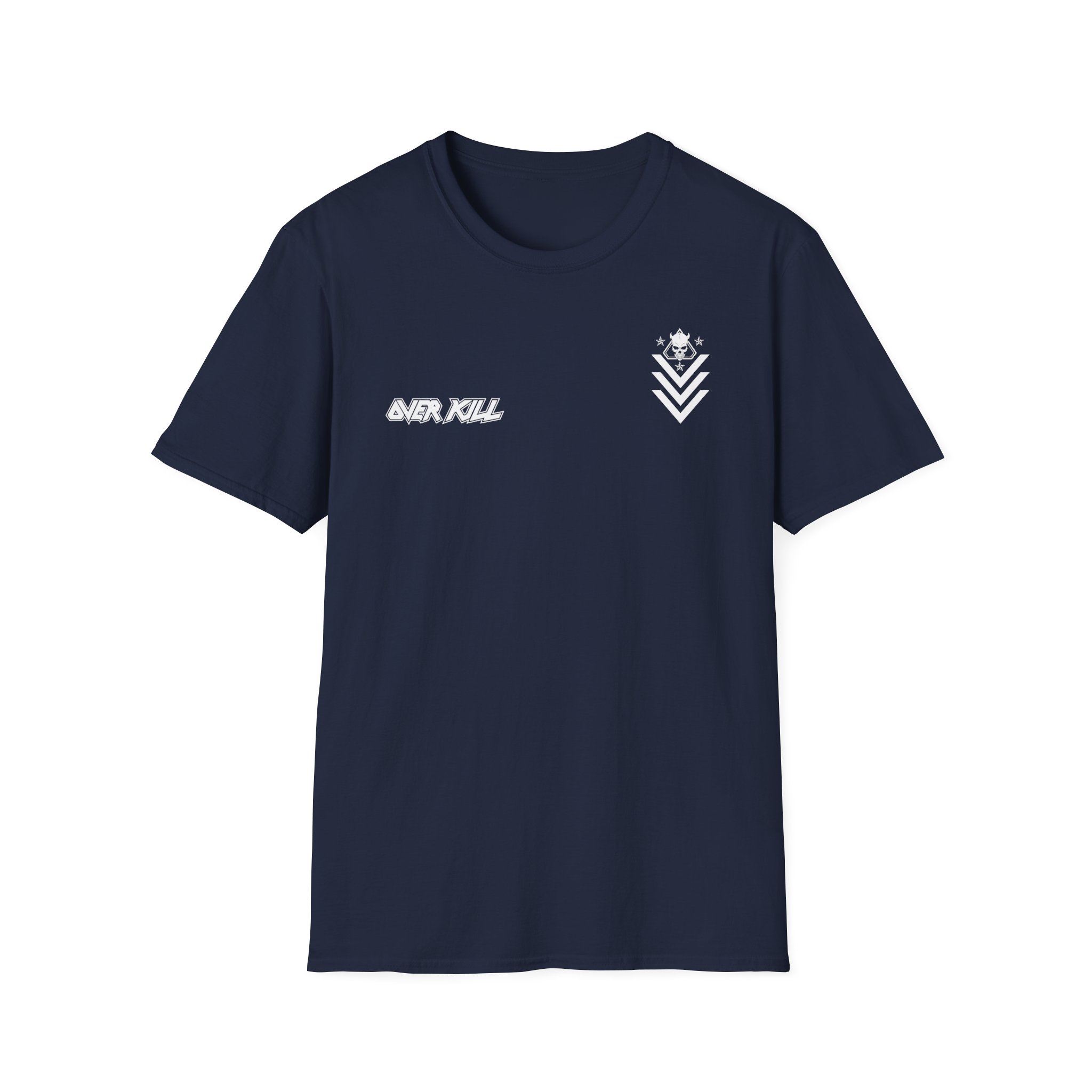 Overkill Logo Badge Skull Work Unisex Softstyle T-Shirt