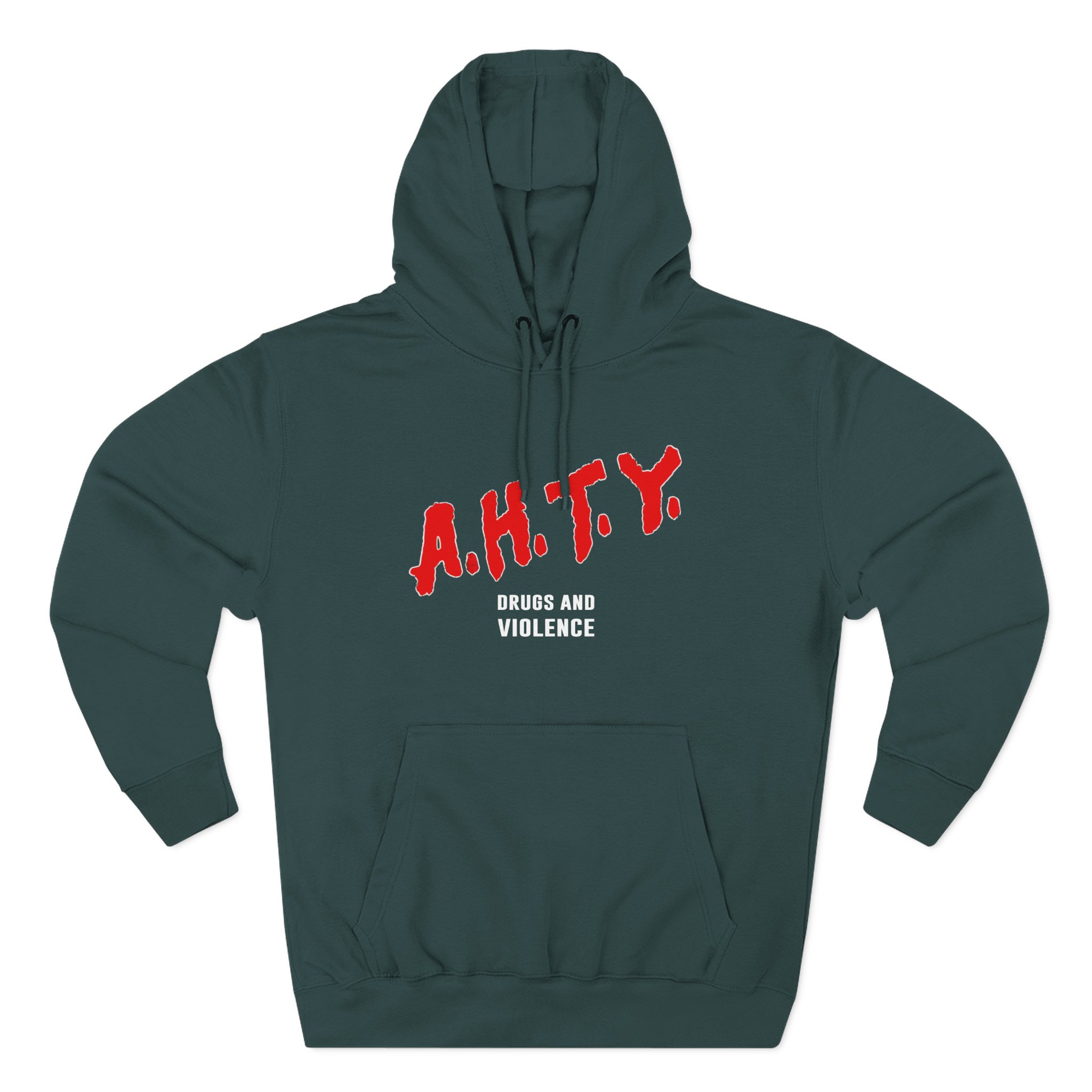 All Hail the Yeti Drugs and Violence Three-Panel Fleece Hoodie