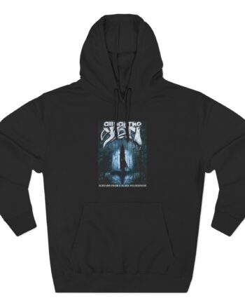 All Hail the Yeti Screams From a Black WildernessAll Hail the Yeti Screams From a Black Wilderness Three-Panel Fleece Hoodie