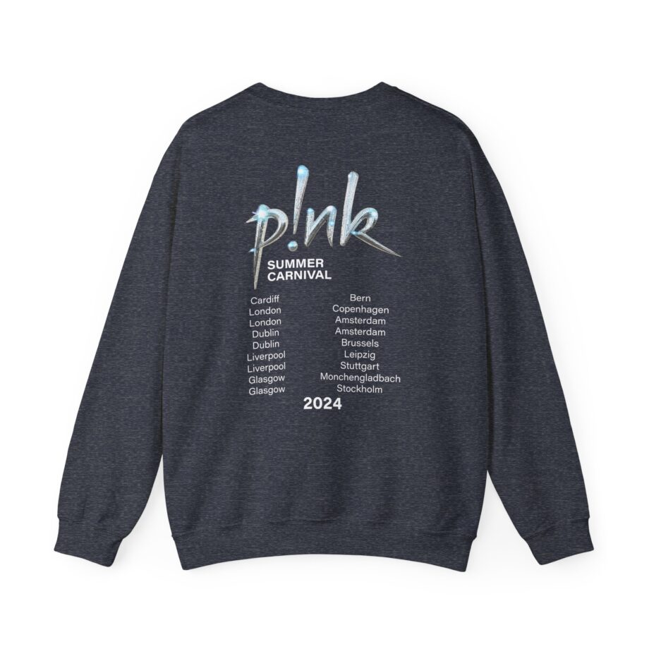 P!nk Split Tie Dye Unisex Heavy Blend™ Crewneck Sweatshirt