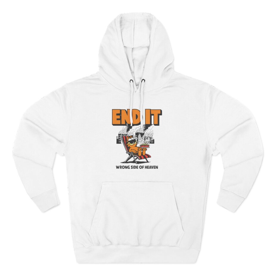 End It Garfield Three-Panel Fleece Hoodie